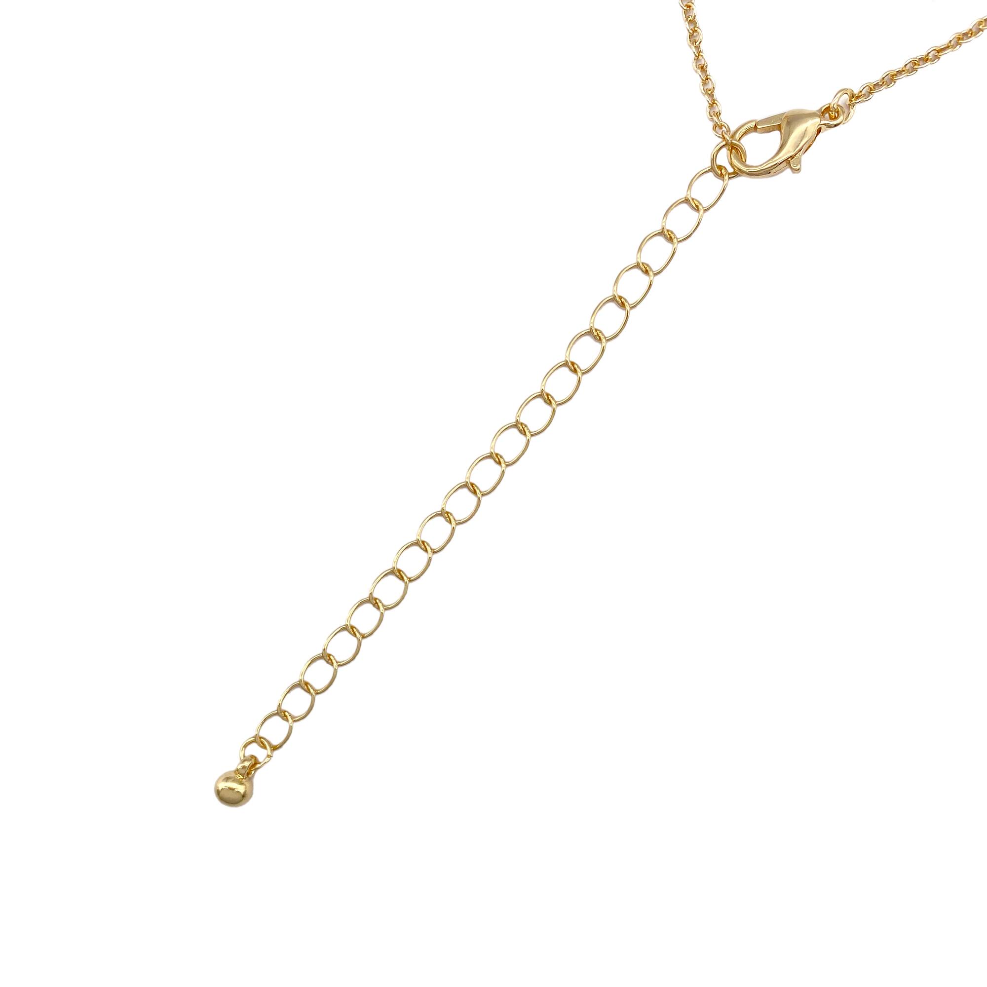 Gold Cable Necklace with Circle Charm Holder by Bead Landing™
